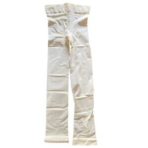 Silky Toes Girls Ivory Microfiber Footless Tights Size 6-8 NEW